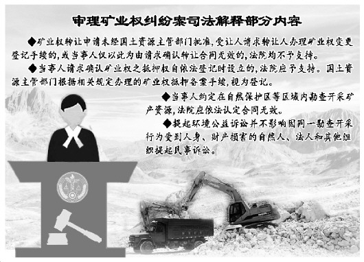 深圳律师最高法发布审理矿业权纠纷案司法解释涉矿公益诉讼不影响个人民事诉讼